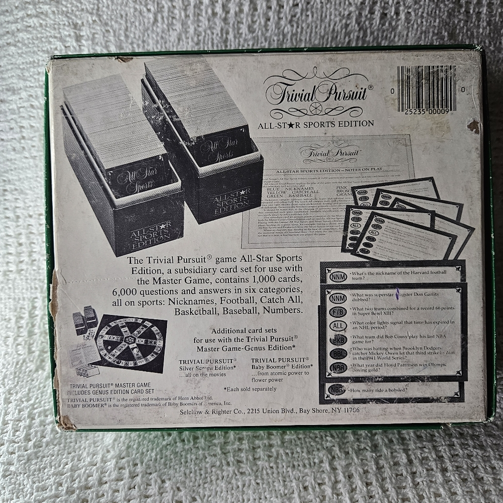 Trivial Pursuit Card‎ Game - All Star Sports Edition Expansion Set VINTAGE - Picture 9 of 16